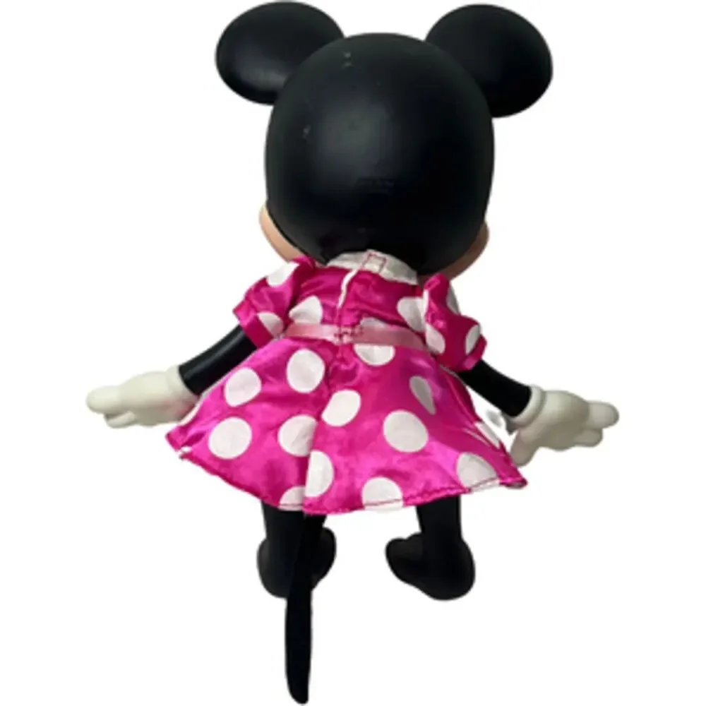 Disney Minnie Mouse Electronic Doll Pink Polka Dot Dress Medium